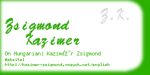 zsigmond kazimer business card